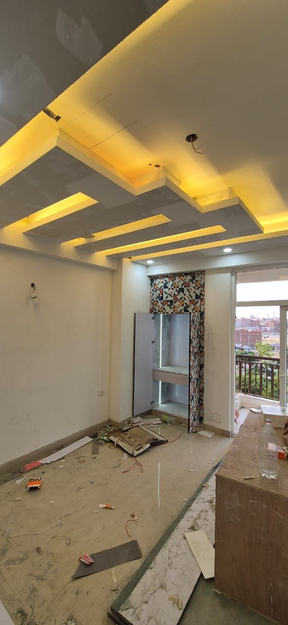 Layered POP False Ceiling: False Ceilings by Supreme Kitchens, Noida